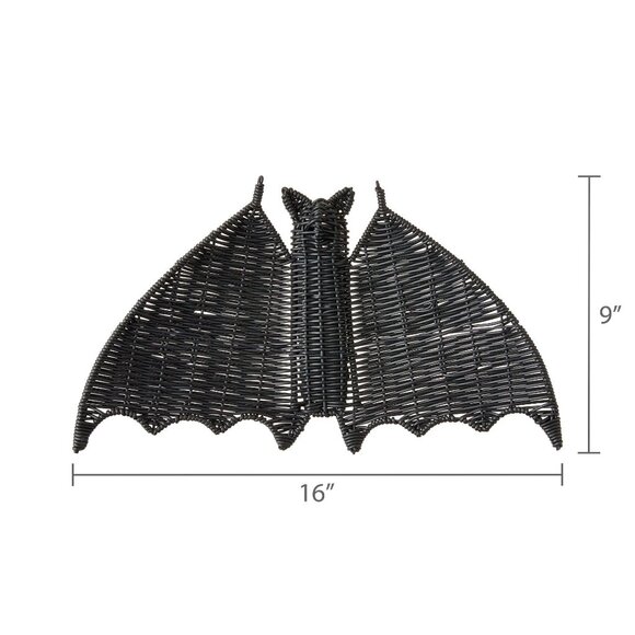 Woven Bat Tabletop Decor Black, 9.25", Halloween Way To Celebrate - Walmart - Picture 5 of 12